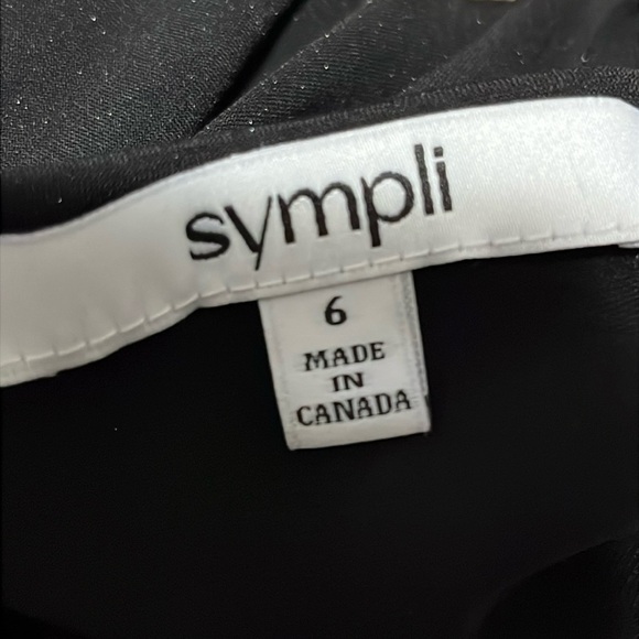 Sympli Side Twist Black Sparkle Fitted Dress - Picture 15 of 15